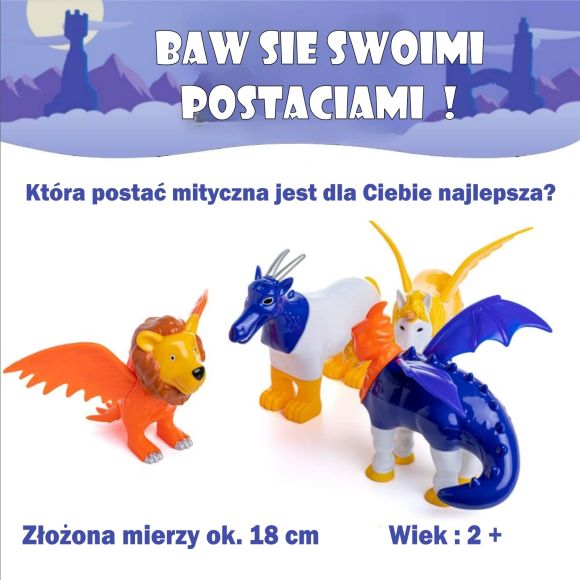 MAL 62015 MalBlo MAGNETIC Zwierzęta mityczne królestwo