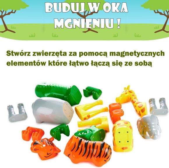 MAL 62000 MalBlo MAGNETIC Zwierzęta z dżungli