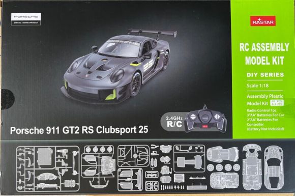 RASTAR 99600 R/C 1:18 Porsche 911 GT2 Building Kit