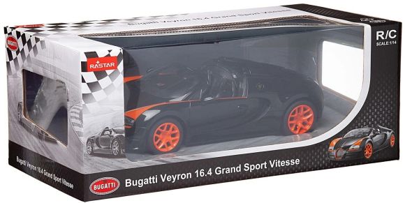 RASTAR 70400 R/C 1:14 Bugatti Veyron 16.4 Grand Sport Vitesse czarno-pomarańczowy