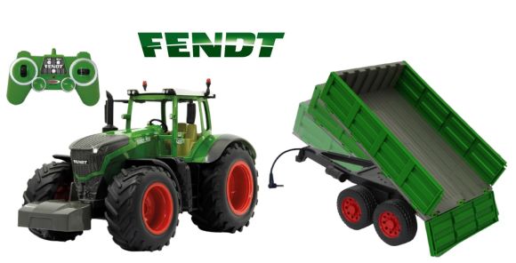 JA 398106 Zestaw traktor Fendt 1050 RC 1:16 ze zdalnie sterowaną przyczepą Jamara (10)