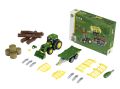 Klein 3906 Traktor John Deere do skręcania z dwiema przyczepami