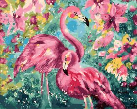 TH Mal. po numerach 40x50 Flamingi w kolorach Twoje Hobby